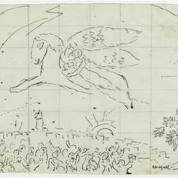 《歌曲之四》马克·夏加尔(Marc Chagall)高清作品欣赏