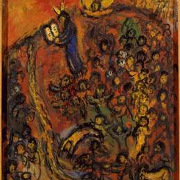 《撞击岩石》马克·夏加尔(Marc Chagall)高清作品欣赏