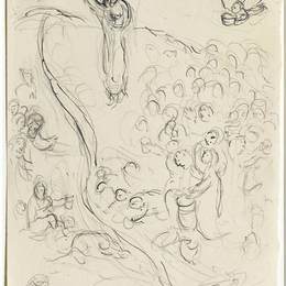 《撞击岩石》马克·夏加尔(Marc Chagall)高清作品欣赏