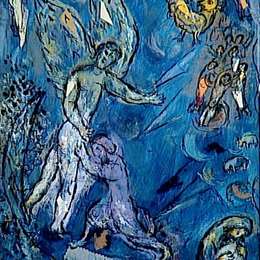 马克·夏加尔(Marc Chagall)高清作品:Study to &amp;ampquotJacob Wrestling with the Angel&amp;ampquot