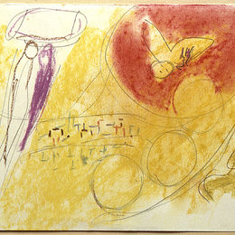 马克·夏加尔(Marc Chagall)高清作品:Study to &amp;ampquotSong of Songs III&amp;ampquot