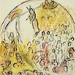 马克·夏加尔(Marc Chagall)高清作品:Study to &amp;ampquotStriking Rock&amp;ampquot