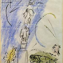 《“雅各伯梦”研究》马克·夏加尔(Marc Chagall)高清作品欣赏