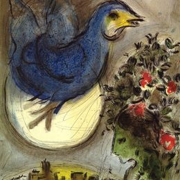 《蓝鸟》马克·夏加尔(Marc Chagall)高清作品欣赏