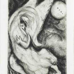 马克·夏加尔(Marc Chagall)高清作品:The Forgiveness of God is announced in Jerusalem (Isaiah LIV