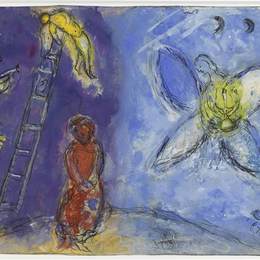 《雅各伯的梦》马克·夏加尔(Marc Chagall)高清作品欣赏