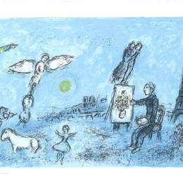 《画家和他的双重作品》马克·夏加尔(Marc Chagall)高清作品欣赏