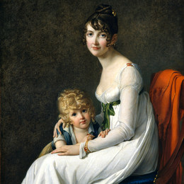 玛丽·吉耶曼·伯努瓦(Marie-Guillemine Benoist)高清作品:Madame Jeanne Desbassayns de Richemont And Her Son, Eug&amp;amp