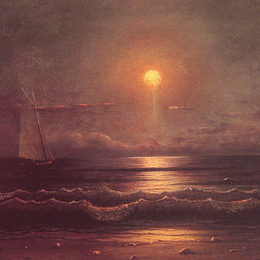 《月光下的航行》马丁·约翰逊·赫德(Martin Johnson Heade)高清作品欣赏