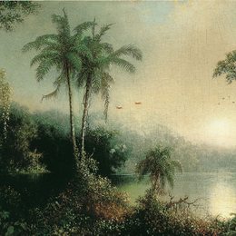 《尼加拉瓜日出》马丁·约翰逊·赫德(Martin Johnson Heade)高清作品欣赏