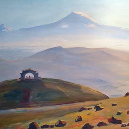 马蒂罗斯(Martiros Sarian)高清作品:Ararat and arch Charents