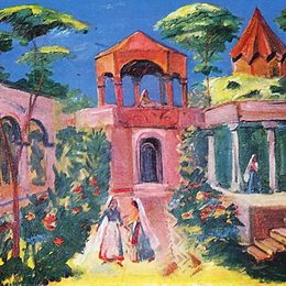 马蒂罗斯(Martiros Sarian)高清作品:Design for opera by A. Spendiarov Almast