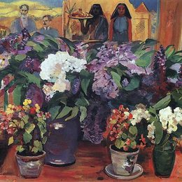《车间里的花》马蒂罗斯(Martiros Sarian)高清作品欣赏