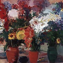 《史提帕凡的花》马蒂罗斯(Martiros Sarian)高清作品欣赏