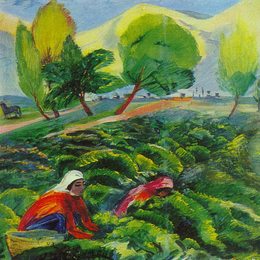 《葡萄采摘》马蒂罗斯(Martiros Sarian)高清作品欣赏