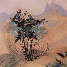 《景观。阿拉加斯山。》马蒂罗斯(Martiros Sarian)高清作品欣赏