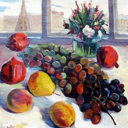 《莫斯科静物》马蒂罗斯(Martiros Sarian)高清作品欣赏