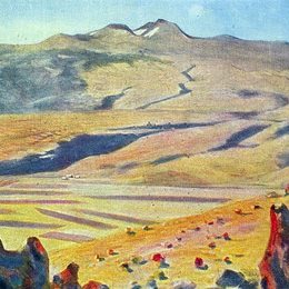 《十月景观》马蒂罗斯(Martiros Sarian)高清作品欣赏