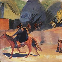 《骑在马上》马蒂罗斯(Martiros Sarian)高清作品欣赏