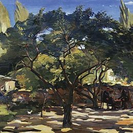 《杏树下》马蒂罗斯(Martiros Sarian)高清作品欣赏