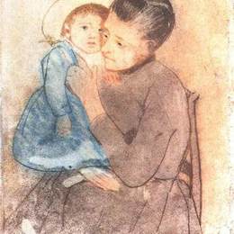 《婴儿帐单》玛丽·卡萨特(Mary Cassatt)高清作品欣赏