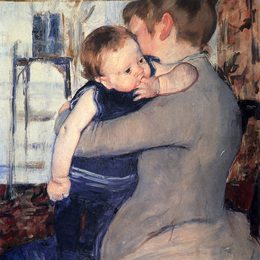 《母子》玛丽·卡萨特(Mary Cassatt)高清作品欣赏