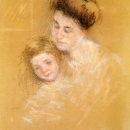 《母子》玛丽·卡萨特(Mary Cassatt)高清作品欣赏