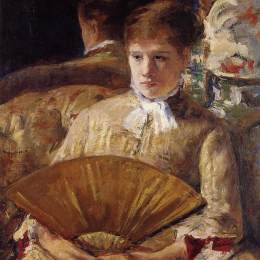 玛丽·卡萨特(Mary Cassatt)高清作品:Portrait of a Lady (Miss My Ellison)