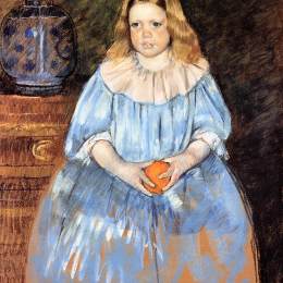 玛丽·卡萨特(Mary Cassatt)高清作品:Portrait of Margaret Milligan Sloan (no.2)