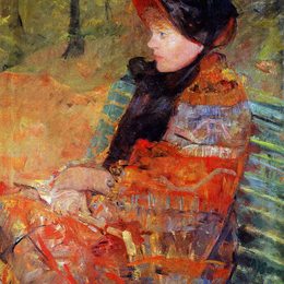 《肖像丽迪雅卡萨特小姐。》玛丽·卡萨特(Mary Cassatt)高清作品欣赏