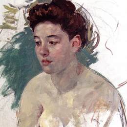 《安托瓦内特（1号）小品》玛丽·卡萨特(Mary Cassatt)高清作品欣赏