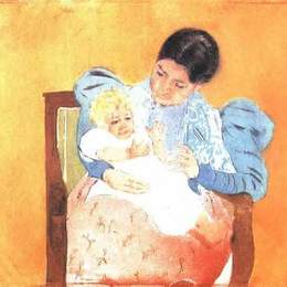 《赤脚的孩子》玛丽·卡萨特(Mary Cassatt)高清作品欣赏