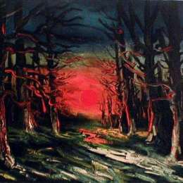 《森林中的落日》莫里斯·德·乌拉曼克(Maurice de Vlaminck)高清作品欣赏