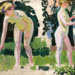《户外裸体运动的两项研究》莫里斯·丹尼斯(Maurice Denis)高清作品欣赏