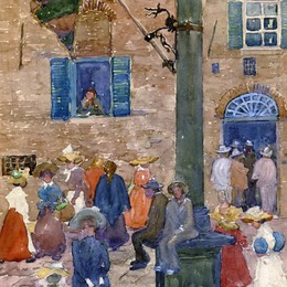 《狼的锡娜之柱》莫里斯·普雷德加斯特(Maurice Prendergast)高清作品欣赏