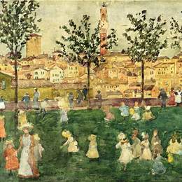 《锡娜》莫里斯·普雷德加斯特(Maurice Prendergast)高清作品欣赏