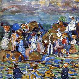 《圣马洛》莫里斯·普雷德加斯特(Maurice Prendergast)高清作品欣赏