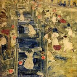 《赛跑》莫里斯·普雷德加斯特(Maurice Prendergast)高清作品欣赏