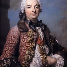 《荣誉阿尔芒，公爵维拉尔》莫里斯·昆汀·德·拉图尔(Maurice Quentin de La Tour)高清作品欣赏