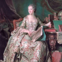 《蓬巴杜侯爵珍妮安托瓦内特的鱼，》莫里斯·昆汀·德·拉图尔(Maurice Quentin de La Tour)高清作品欣赏