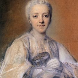 《吉尔的珍妮伊丽莎白，男爵夫人图伊尔》莫里斯·昆汀·德·拉图尔(Maurice Quentin de La Tour)高清作品欣赏