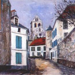 《村街》莫里斯·郁特里罗(Maurice Utrillo)高清作品欣赏