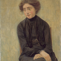 马克思·利伯曼(Max Liebermann)高清作品:Portrait of Miss Hedwig Ruetz