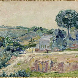 《在布列塔尼地区山谷的日出时》马克西姆·莫弗拉(Maxime Maufra)高清作品欣赏