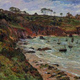 《杜瓦讷内冬季捕捞水蚤》马克西姆·莫弗拉(Maxime Maufra)高清作品欣赏