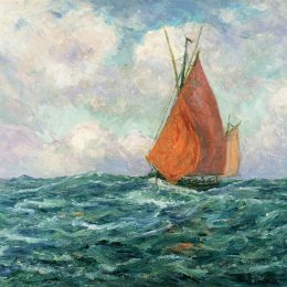 《金枪鱼船在海上》马克西姆·莫弗拉(Maxime Maufra)高清作品欣赏