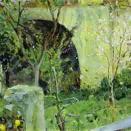 《卡普里杏树开花。》米哈伊尔·涅斯捷罗夫(Mikhail Nesterov)高清作品欣赏