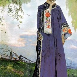 米哈伊尔·涅斯捷罗夫(Mikhail Nesterov)高清作品:Portrait of E. P. Nesterova