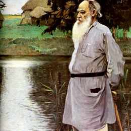 《利奥托尔斯泰的肖像》米哈伊尔·涅斯捷罗夫(Mikhail Nesterov)高清作品欣赏