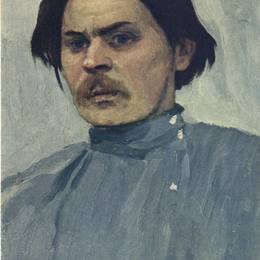 《马克西姆高尔基的肖像》米哈伊尔·涅斯捷罗夫(Mikhail Nesterov)高清作品欣赏